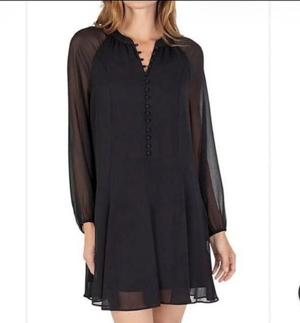 Joie Balloon Sleeve Caviar Dress